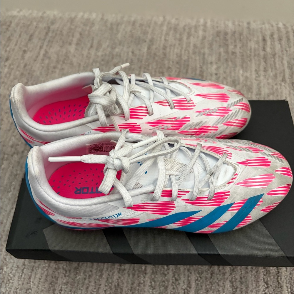 Adidas Kids Predator Cleats - Pink and Blue